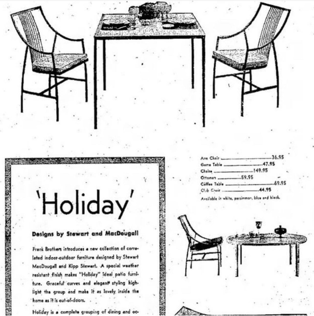 Kipp Stewart For Vista of California Patio Set