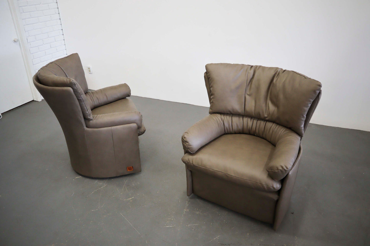 1970's Italy Lev & Lev Leather Chairs