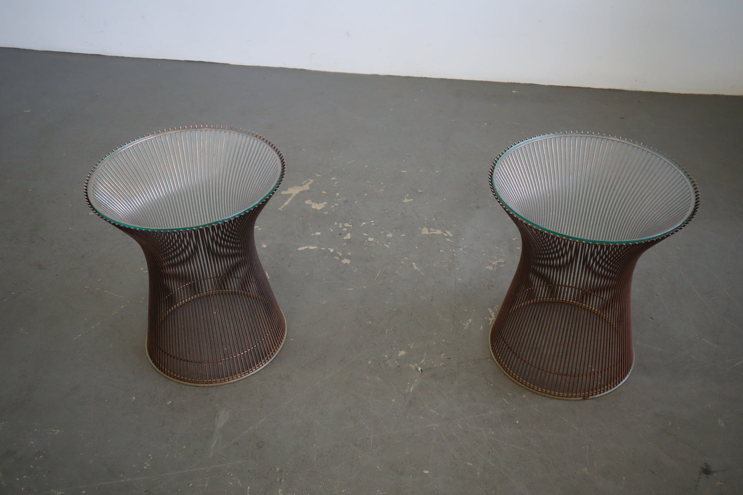 Platner Side Tables by Knoll Rare Copper